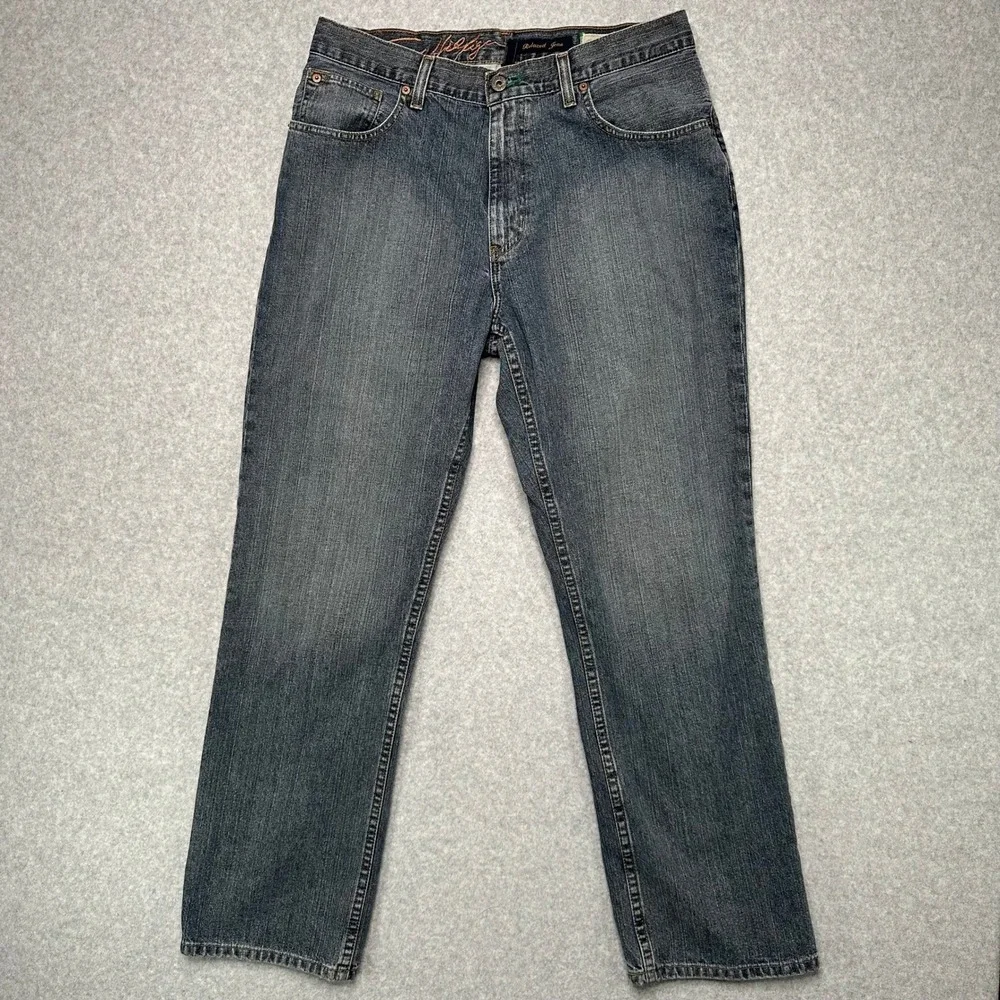VTG Y2K Tommy Hilfiger Mens Jeans Dark Wash Straight Leg Premium Denim W34 L32